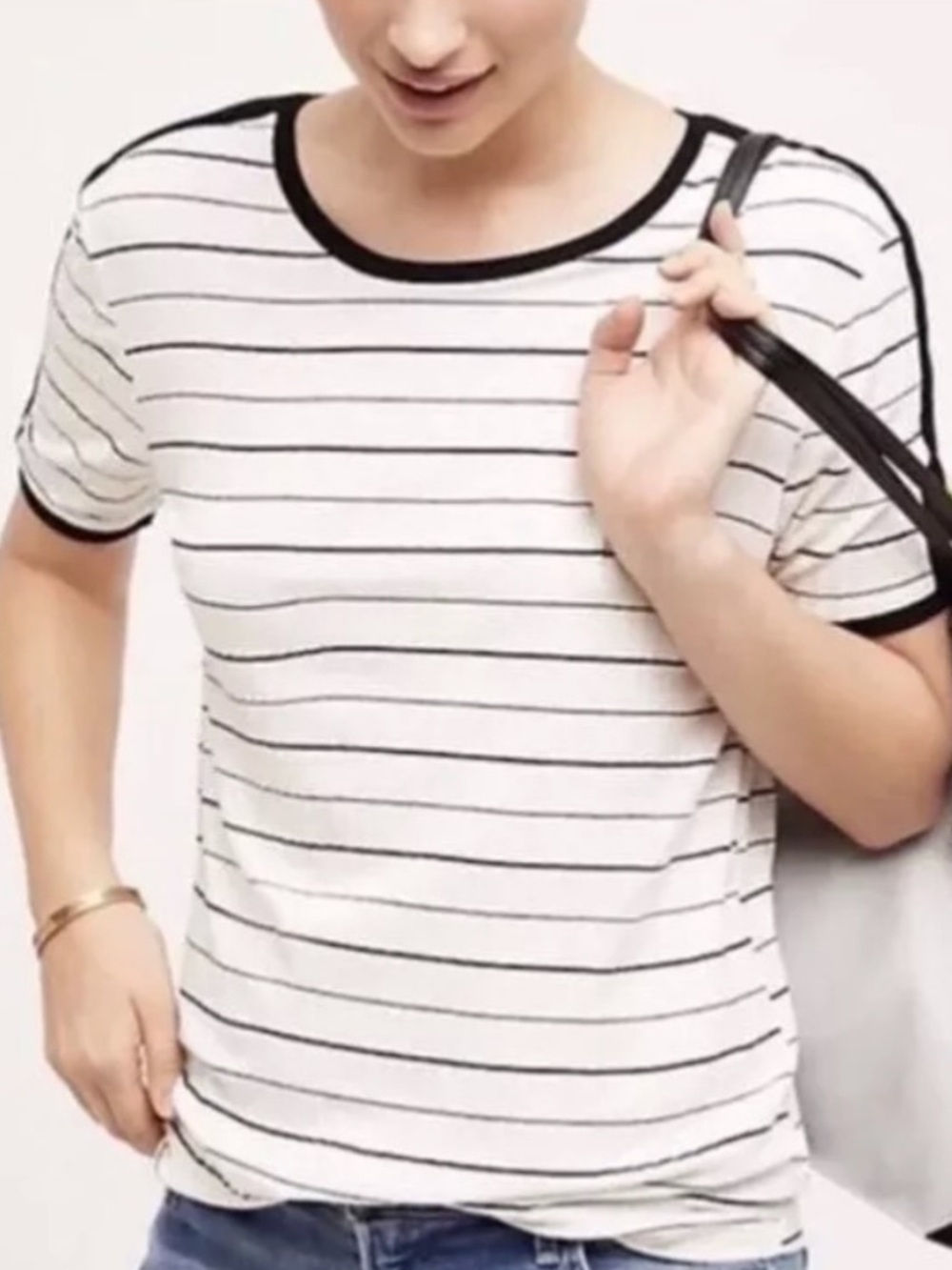 Antropologie Postmark Morgan Striped Tee Size Small
